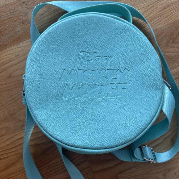 🎒 Disney Mickey Mouse Round Crossbody Bag – Teal - Picture 2 of 4